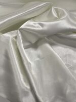 Satininis audinys Balta šilta — Išpardavimas | Trys Pelėdos