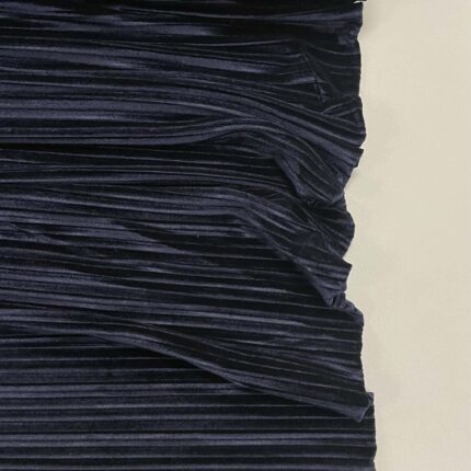 Sintetinis gofruotas veliūras Tamsiai mėlynas