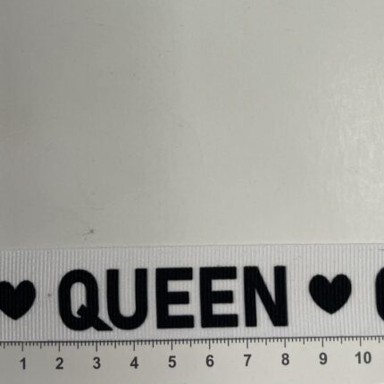 Dekoratyvinė juostelė, 25 mm QUEEN (2 nuotr.) — siuvimo juostelė | Trys Pelėdos