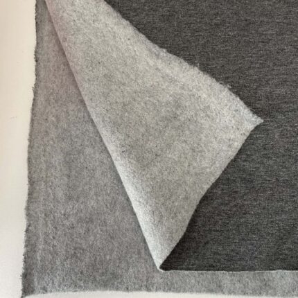 Pašiltintas, storas trikotažas Pilkas melanžas