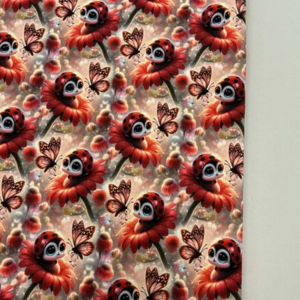 Kilpinis, skaitmeninės spaudos trikotažas Raudonos boružės