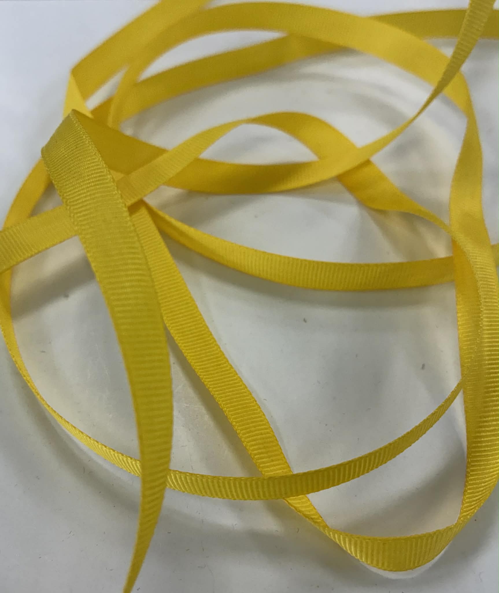 Grosgrain juostelė, 9 mm Geltona 05 Grosgrain juostelė, 9 mm Geltona 05