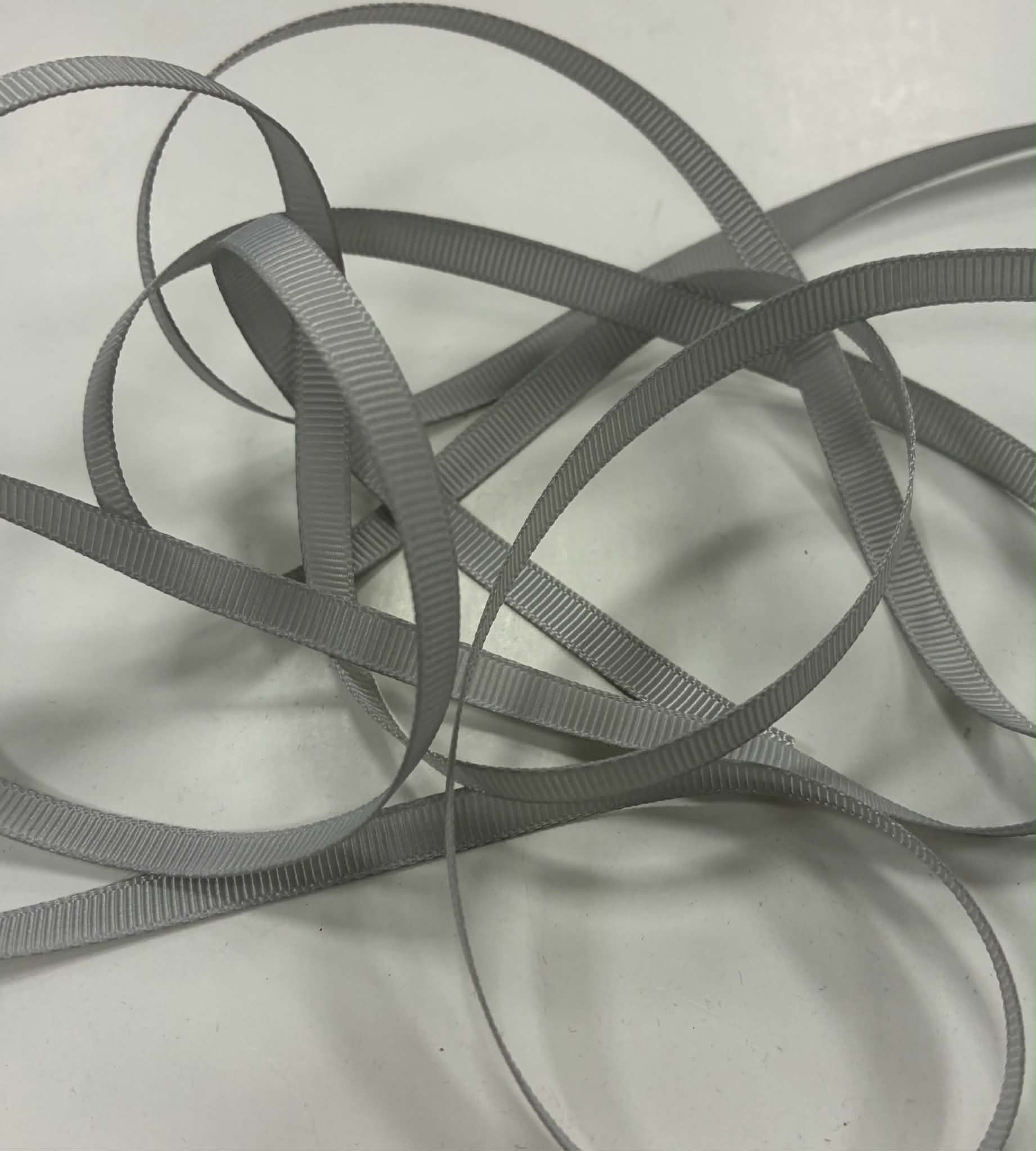 Grosgrain juostelė, 6 mm Sidabrinė 22 Grosgrain juostelė, 6 mm Sidabrinė 22