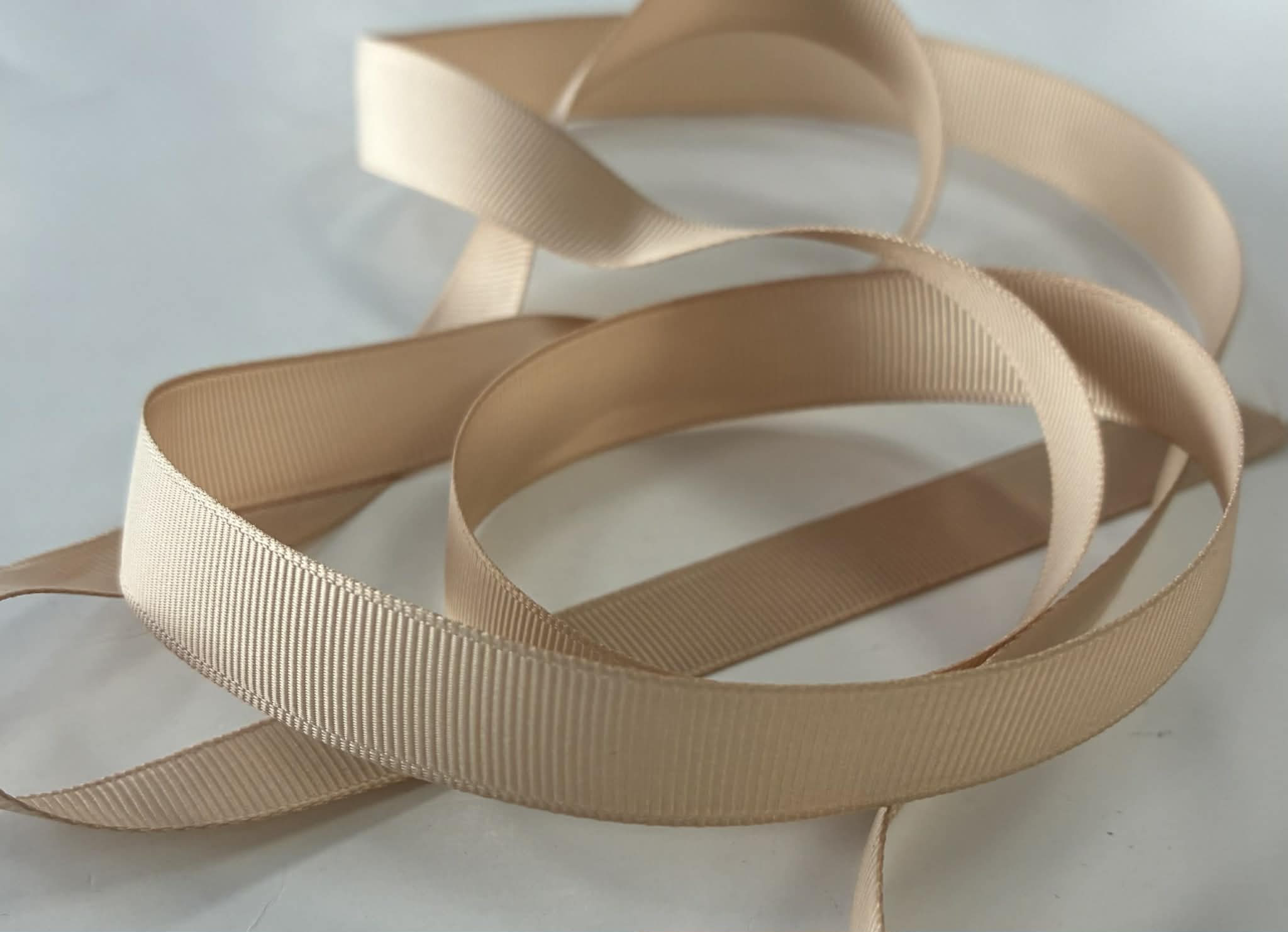 Grosgrain juostelė 15 mm, Šviesiai ruda 38 Grosgrain juostelė 15 mm, Šviesiai ruda 38