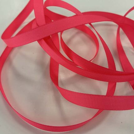 Grosgrain juostelė, 9 mm Neoninė rožinė 40