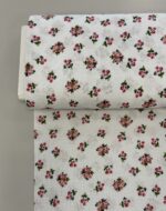 Medvilninis double gauze muslinas Baltos rožytės