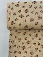 Medvilninis double gauze muslinas Smėlinės rožytės
