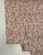 Medvilninis double gauze muslinas Pelenų rožės vienaragiai