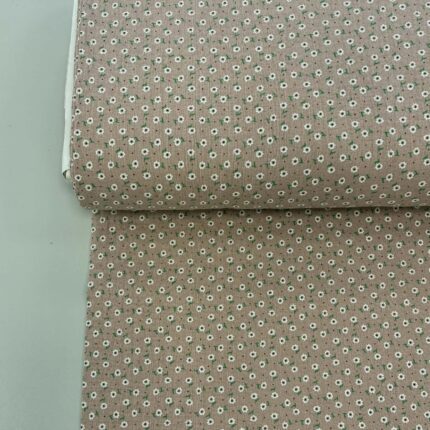 Medvilninis double gauze muslinas Pelenų rožės gėlių žiedai