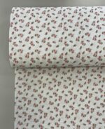 Medvilninis double gauze muslinas Smulkios gėlytės baltas