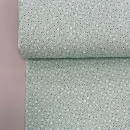 Medvilninis double gauze muslinas Mėtiniai gėlių žiedai