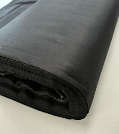 Medvilninis satinas, juodas