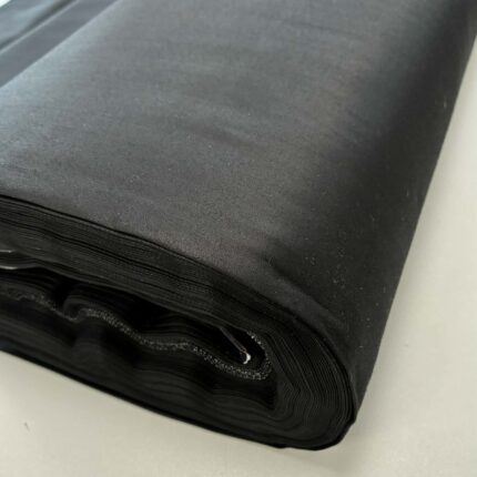 Medvilninis satinas, juodas